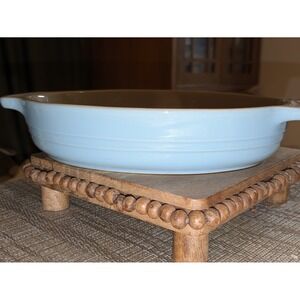 Le Creuset Stoneware 18-11 Oval Open Casserole 11x7.5" Gratin Baking Sky Blue